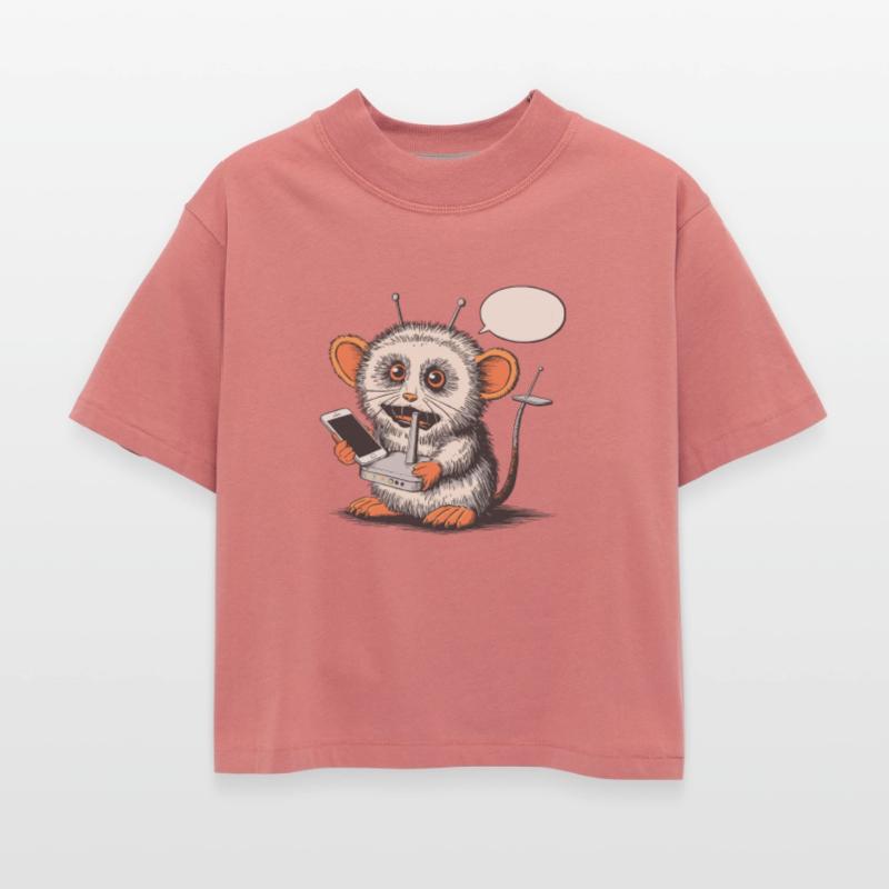 WiFi Alien Opossum Creature Blank Speech Bubble