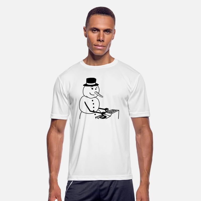 Winter DJ Snowman Mixer Mixing Console Music Party