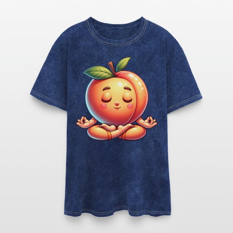 Zen Peach – Meditating Fruit with Inner Peace Glow
