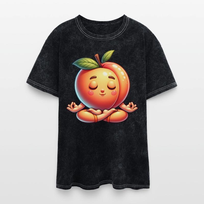 Zen Peach – Meditating Fruit with Inner Peace Glow