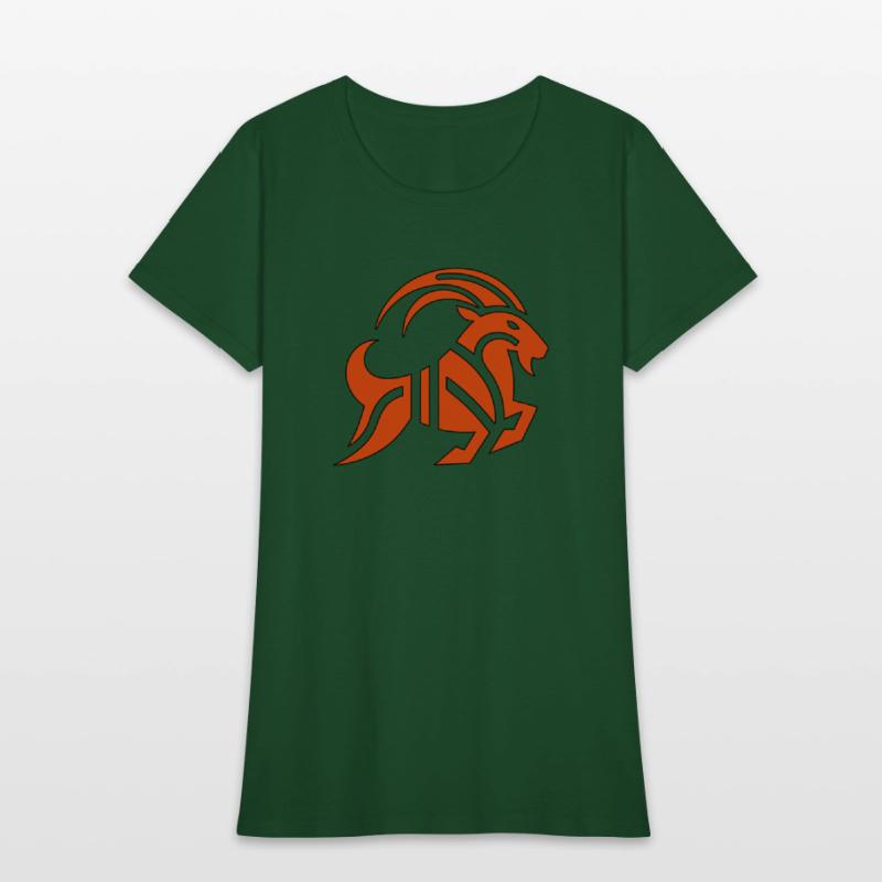 Zodiac Sign Capricorn Goat horned red