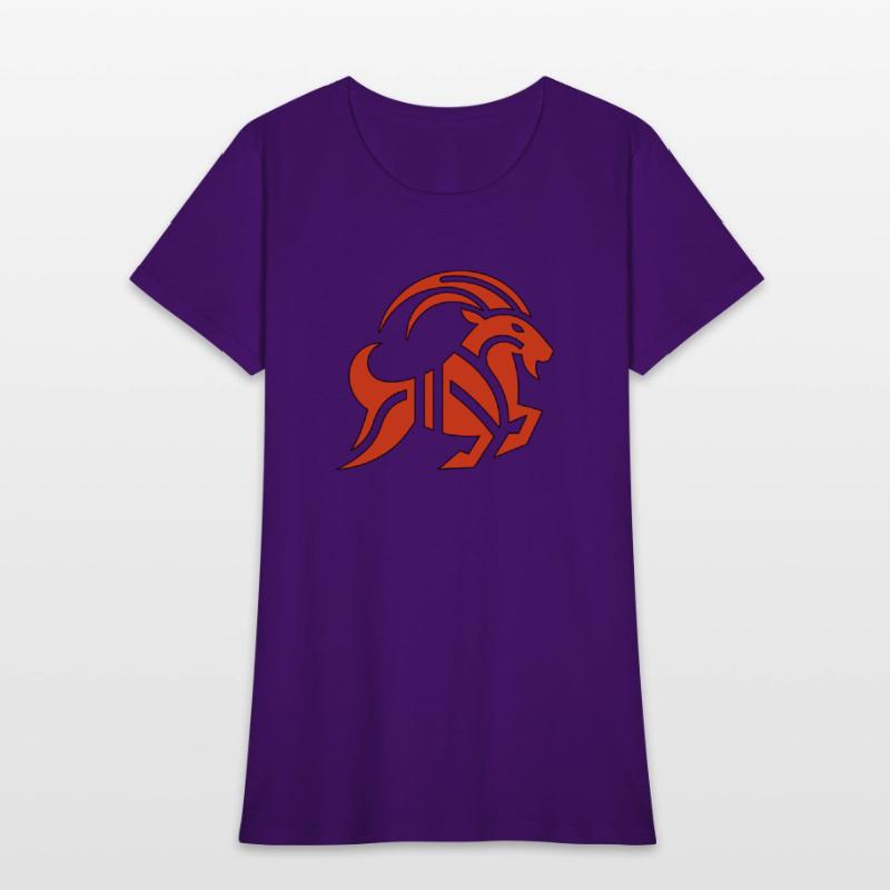 Zodiac Sign Capricorn Goat horned red