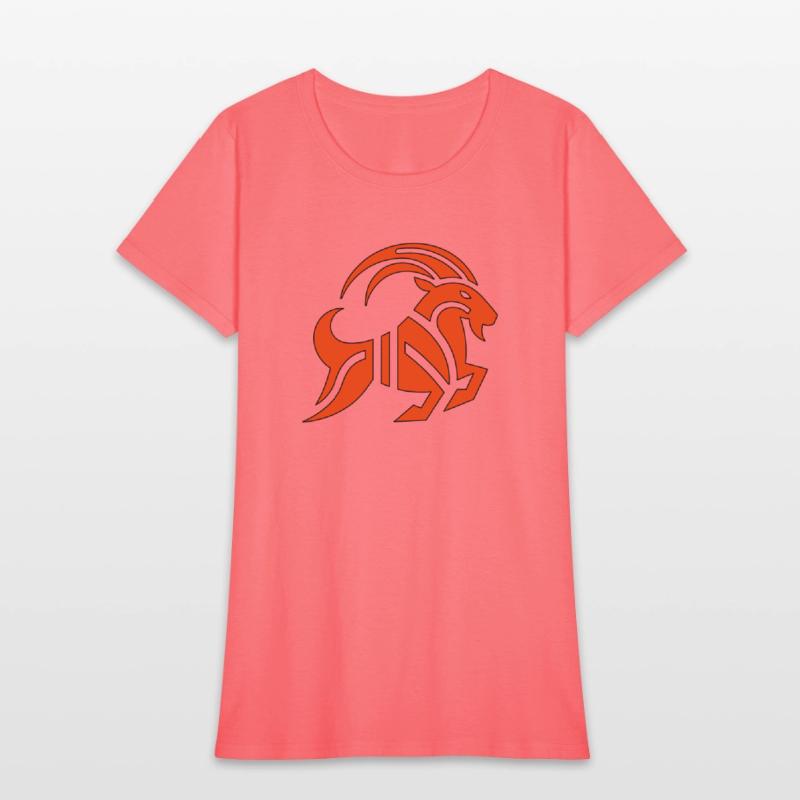 Zodiac Sign Capricorn Goat horned red